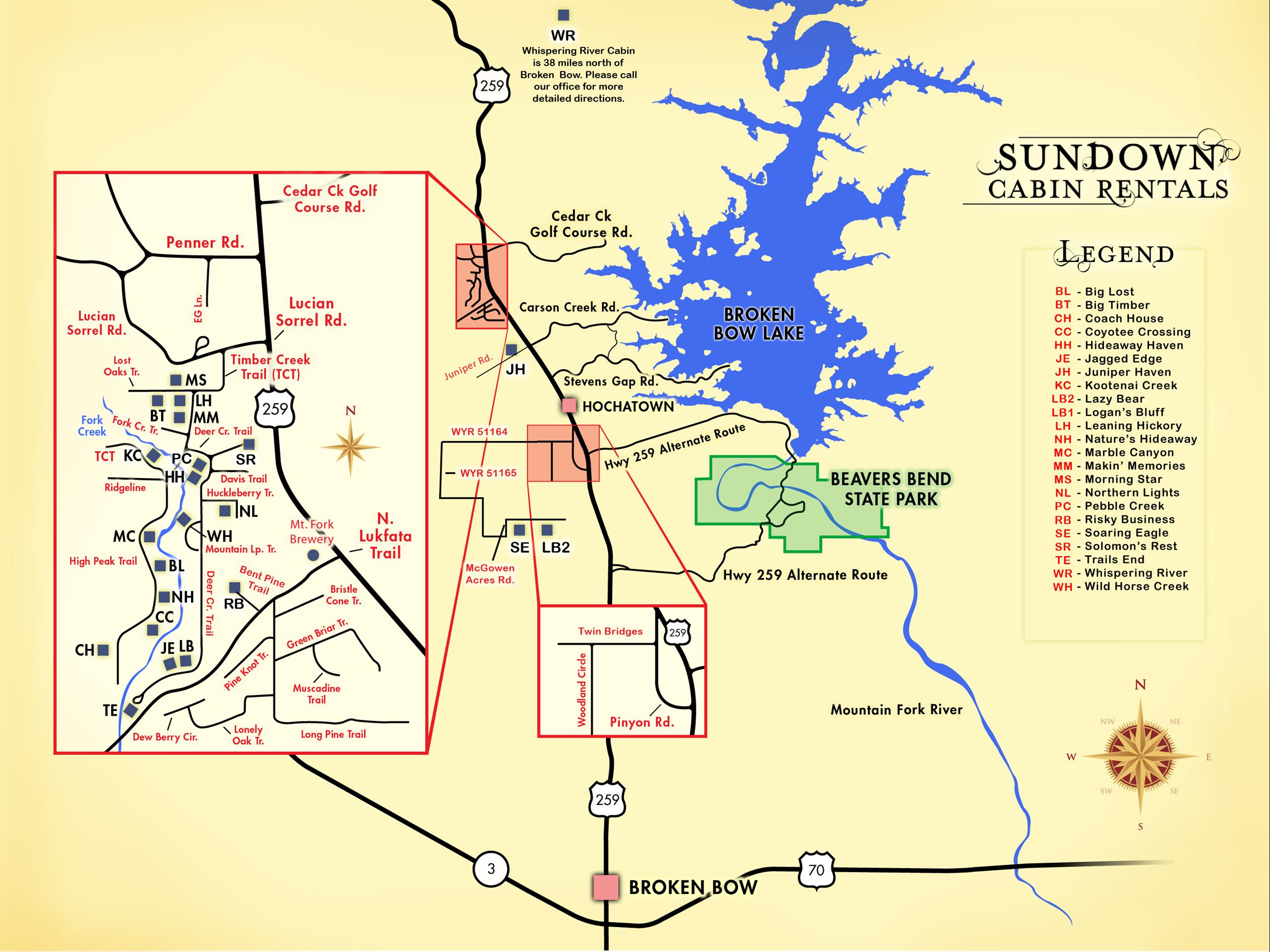 Broken Bow Oklahoma Map Sundown Cabin Lodging In Broken Bow, Oklahoma - Maps Broken Bow Oklahoma Map Sundown Cabin Lodging In Broken Bow, Oklahoma - Maps